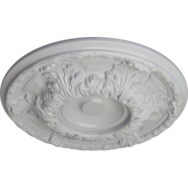 Granada Ceiling Medallion (Fits Canopies Up To 7 1/8), Hand-Painted Frost, 19OD X 1 1/2P